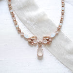 Gold crystal Bridal necklace - MARIA