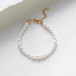 Genuine pearl tennis bracelet for Bride - ANDERSON