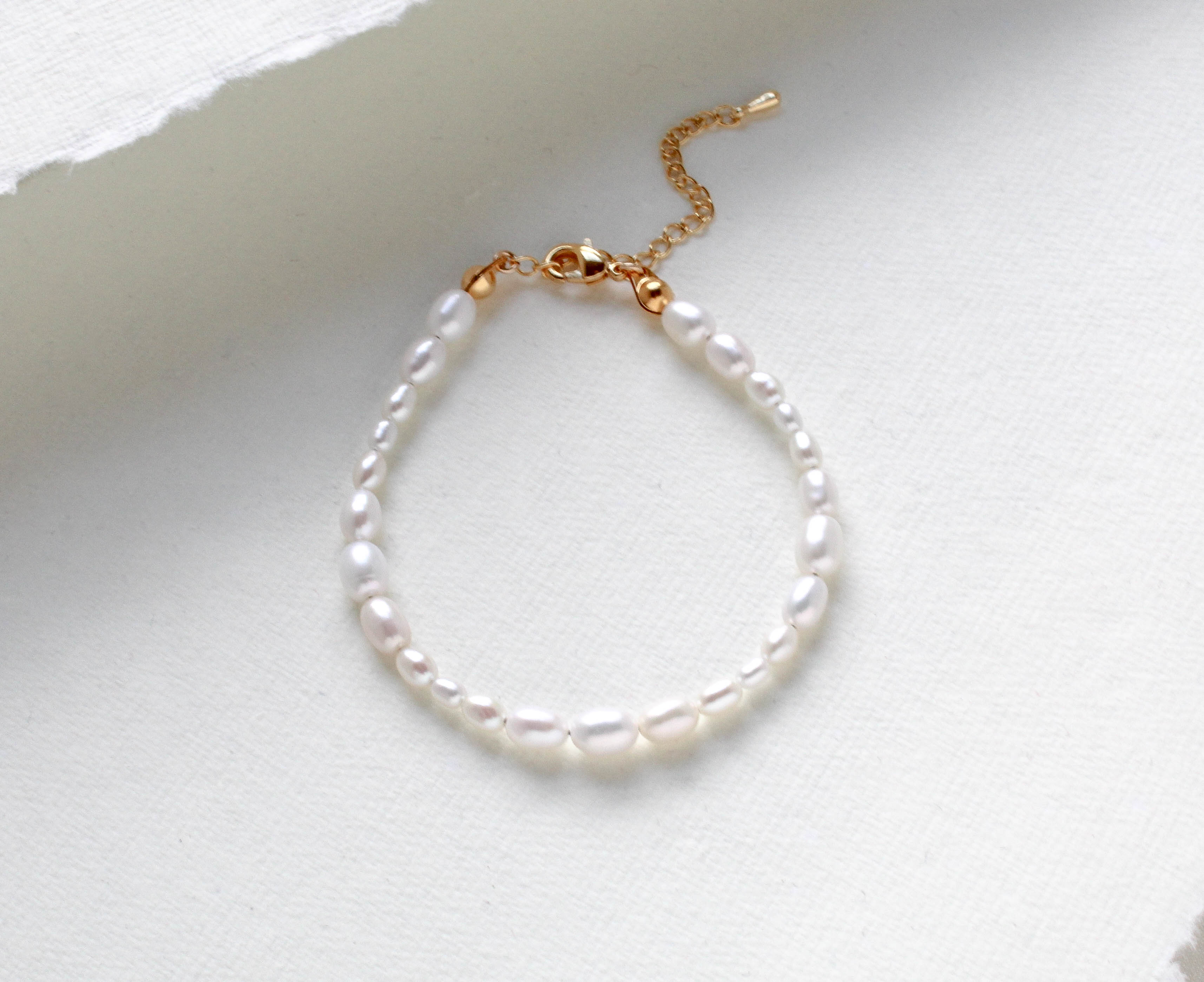 Genuine pearl tennis bracelet for Bride - ANDERSON