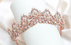 Antique Gold Bridal tiara with Austrian crystals and pearls - ASHTON - Treasures by Agnes