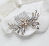 Antique gold Crystal Bridal hair comb accessory - AUDREY - Treasures by Agnes