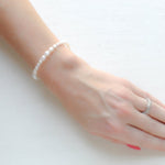 Genuine pearl tennis bracelet for Bride - ANDERSON - Treasures by Agnes