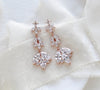 Long gold marquis cubic zirconia Bridal earrings - SEDONA - Treasures by Agnes