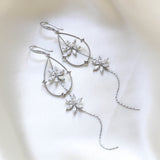 Long gold minimalist statement Bridal earrings - SERAPHENA - Treasures by Agnes