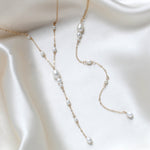 Pearl backdrop necklace for wedding - AMIRA - Treasures by Agnes