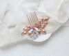 Simple crystal bridal hair comb - OPHELIA - Treasures by Agnes