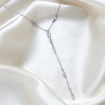 Simple Y style necklace with simulated diamonds - SERENITY - Treasures by Agnes