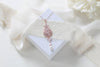 Rose gold Cubic Zirconia Bridal pendant necklace - EMMA - Treasures by Agnes